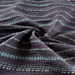 Remnant - Charcoal Athena Embroidered Crinkle Gauze - 3.31 yd - Needle Sharp