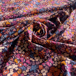 Remnant - Meadow Dusk Ditzy Floral Rayon - 1.69 yd - Needle Sharp