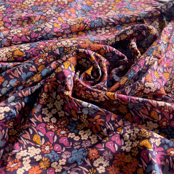Remnant - Meadow Dusk Ditzy Floral Rayon - 1.69 yd - Needle Sharp
