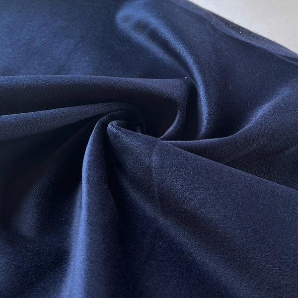 Remnant - Navy Lush Velveteen - 2.19 yd - Needle Sharp
