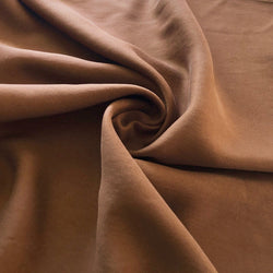 Remnant - Tobacco Brown Tencel Twill - 0.9  yd
