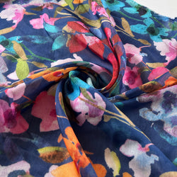 Watercolor Floral Silk Cotton Voile - Needle Sharp