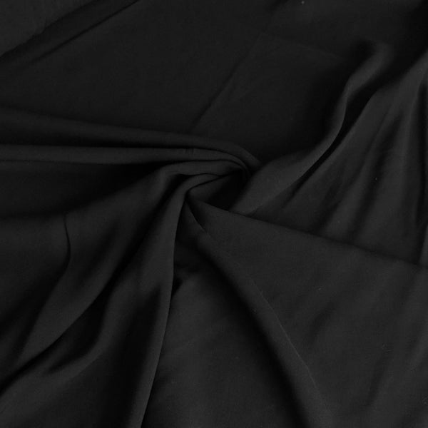 Remnant - Jet Black Rayon Challis - 1.89 yd