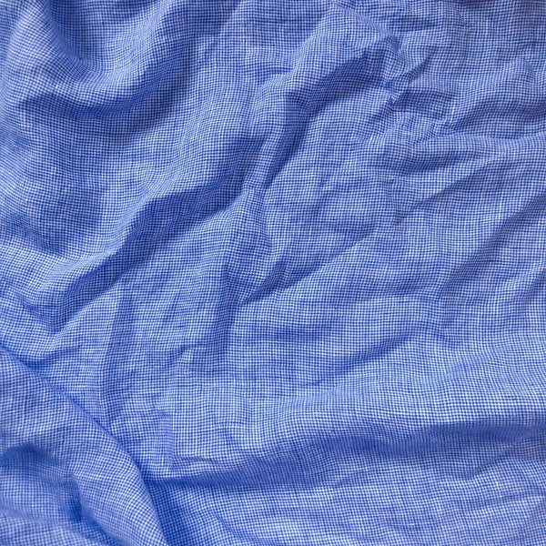Blue Check Umbria Linen