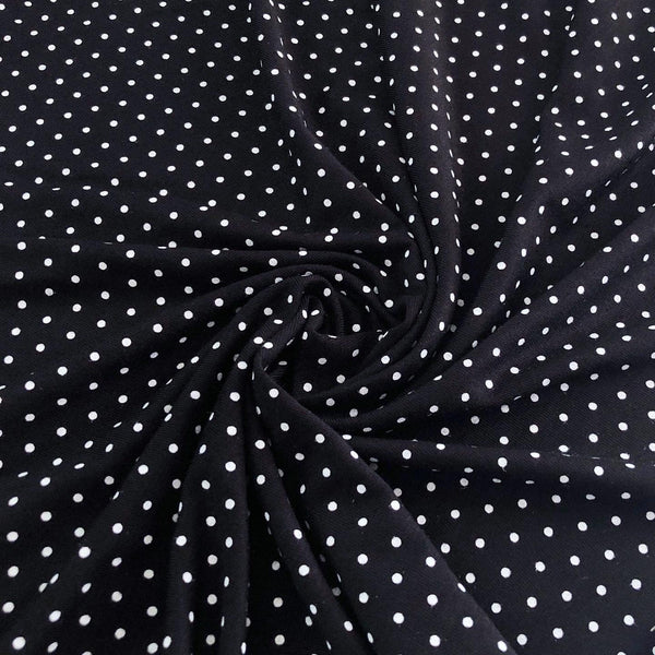 Black Bamboo Dot Jersey - Needle Sharp