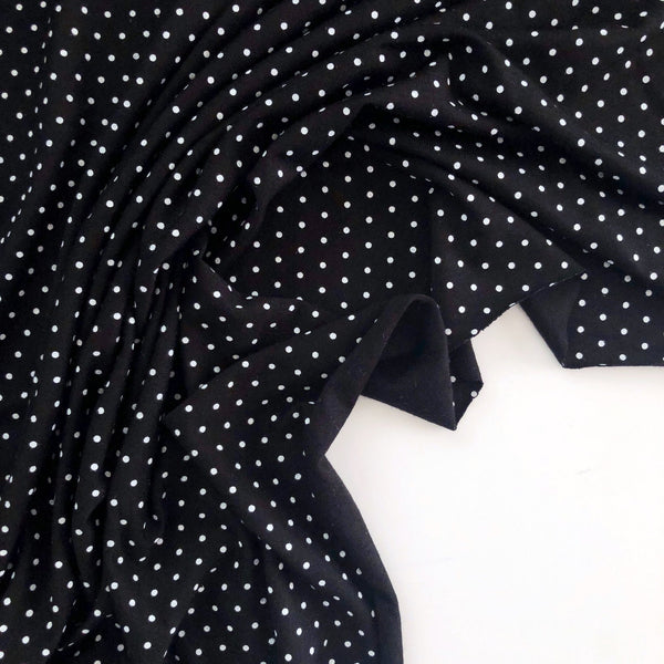 Black Bamboo Dot Jersey - Needle Sharp