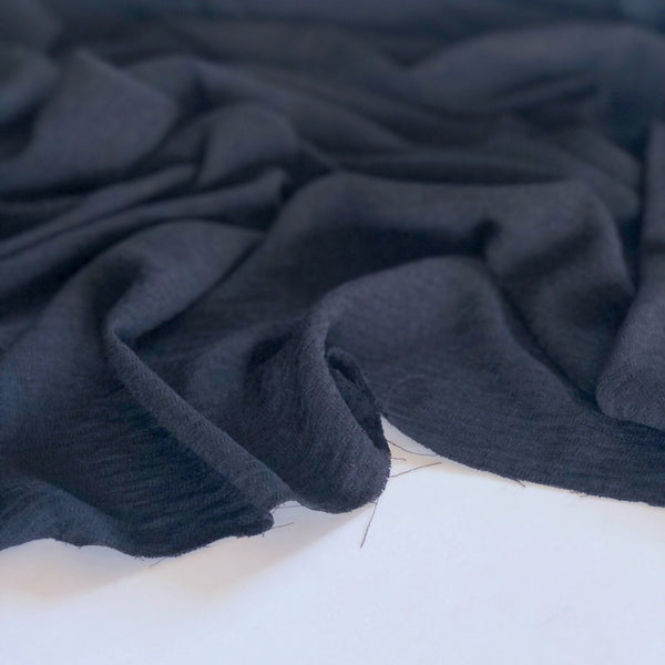 Black on Black Textured Jacquard Crepe - Needle Sharp