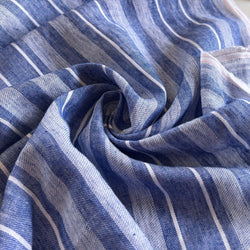 Blue on Blue Linen Cotton Stripe - Needle Sharp
