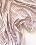 Blush Pink/Ecru Striped Bamboo Jersey - Needle Sharp