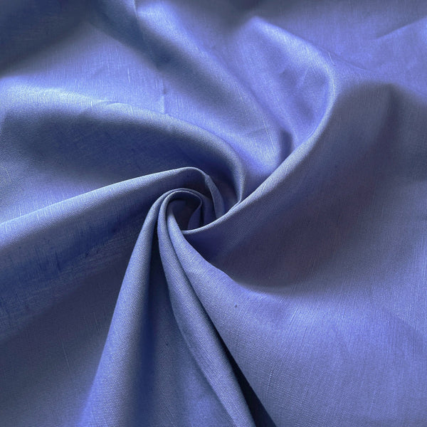 Cobalt Blue Cotton Linen Slub - Needle Sharp