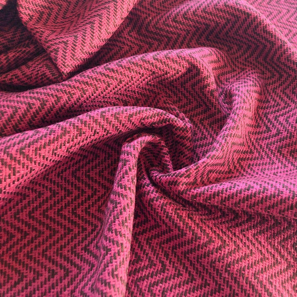Hot Pink/Brown Chevron Tweed Wool Blend - Needle Sharp