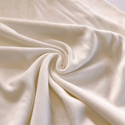 Remnant - Ivory Rib Knit - 0.41 yd