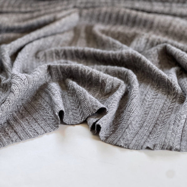 Light Gray Solveig Cable Sweater Knit - Needle Sharp