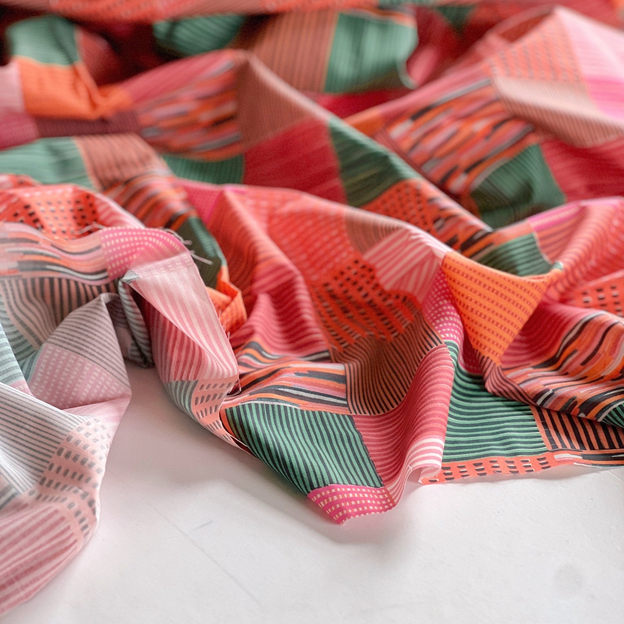 Karon Material Patchwork Print Fabric