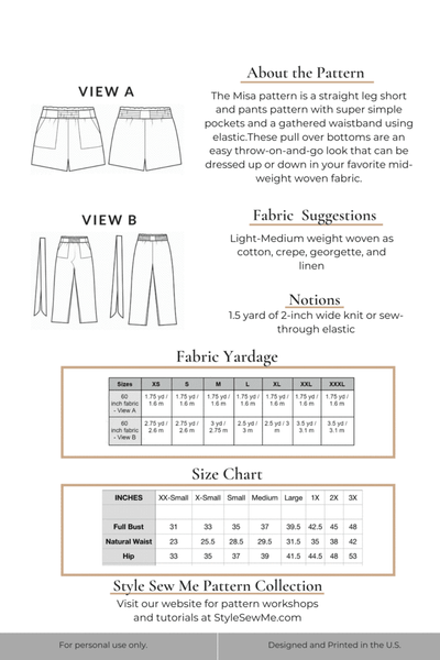 Misa Paperbag Pants & Shorts - Needle Sharp