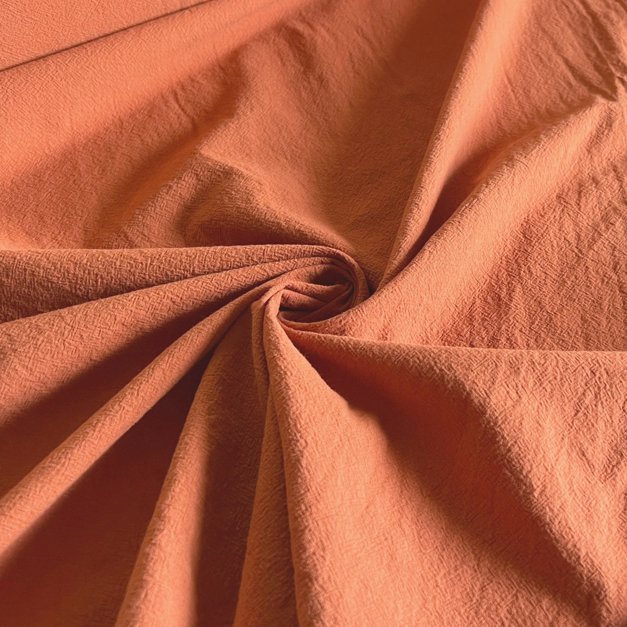 Rust Crinkle Cotton Poplin - Needle Sharp Rust Crinkle Cotton Poplin - Needle Sharp