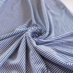 Cotton Poplin Lawn Stripe Fabric by The Yard Denim Jean look